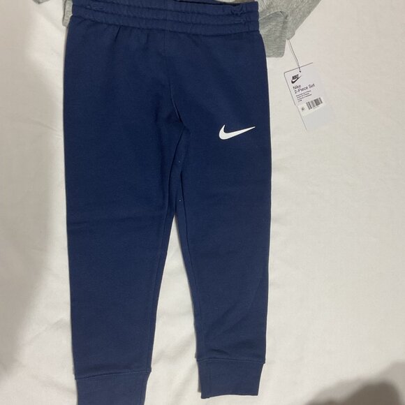 Nike Toddler Boys 2-Piece Set T-Shirt & Pants Gray/Blue Size 4T Cotton - Picture 3 of 6